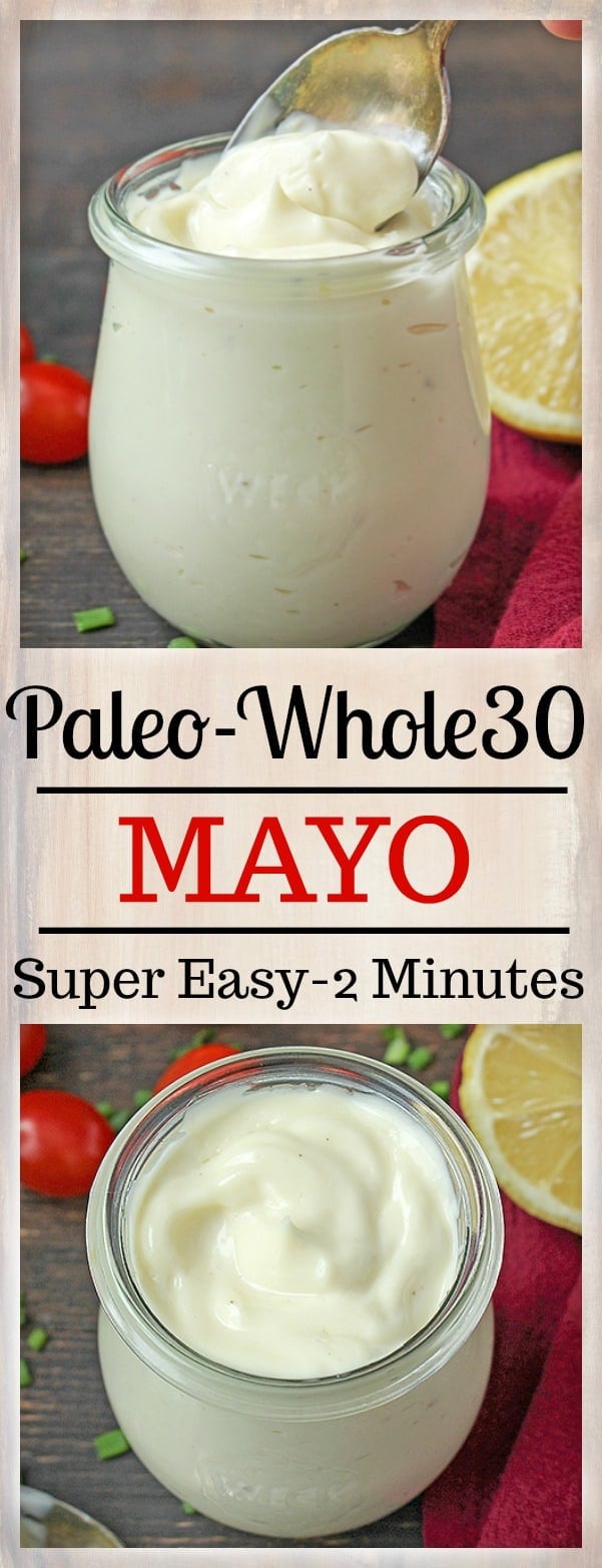 This creamy Paleo Whole30 Mayo comes together quickly and tastes so much better than store bought. This will become your new favorite.