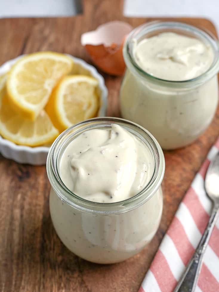 This Easy Paleo Caesar Dressing is thick, creamy, packed with fresh flavor and is the best caesar dressing you'll ever have! Whole30 approved, dairy free and gluten free.
