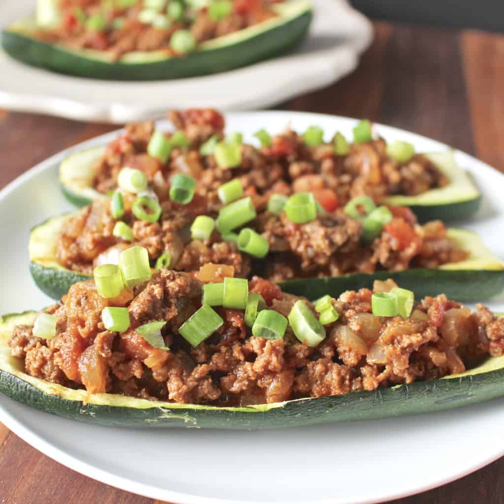 Paleo Taco Stuffed Zucchini 