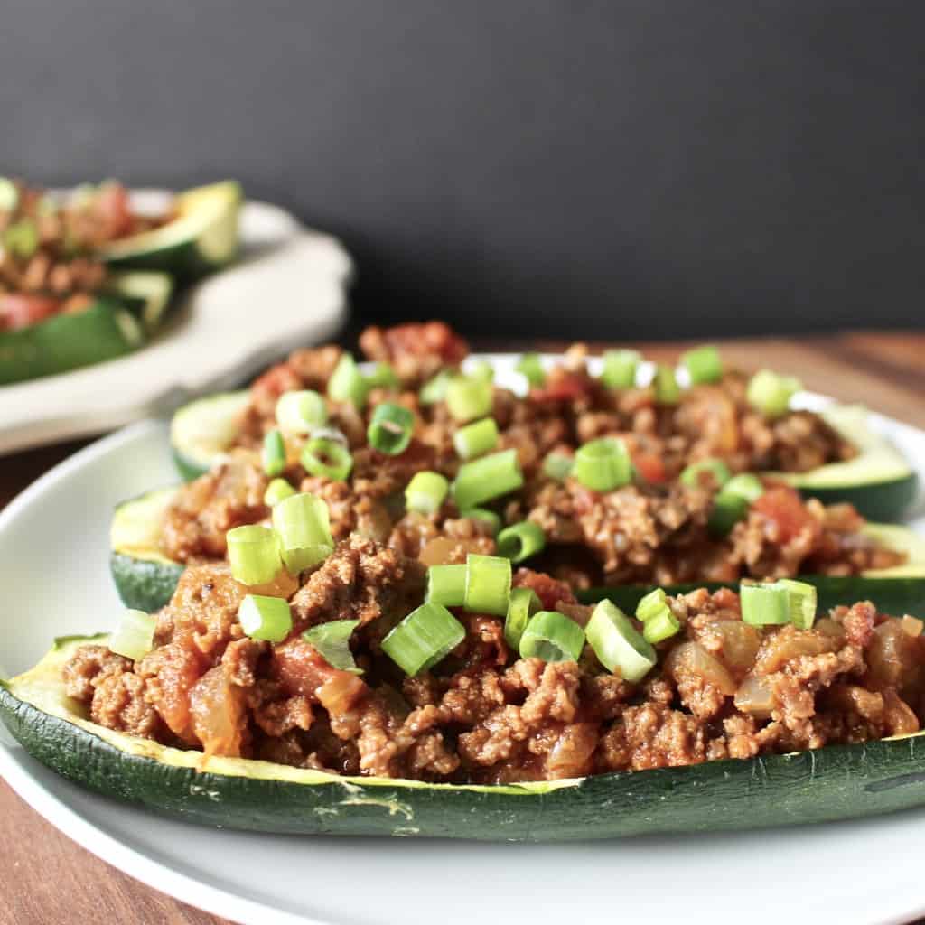 Paleo Taco Stuffed Zucchini 