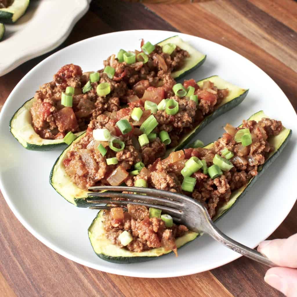 Paleo Taco Stuffed Zucchini 