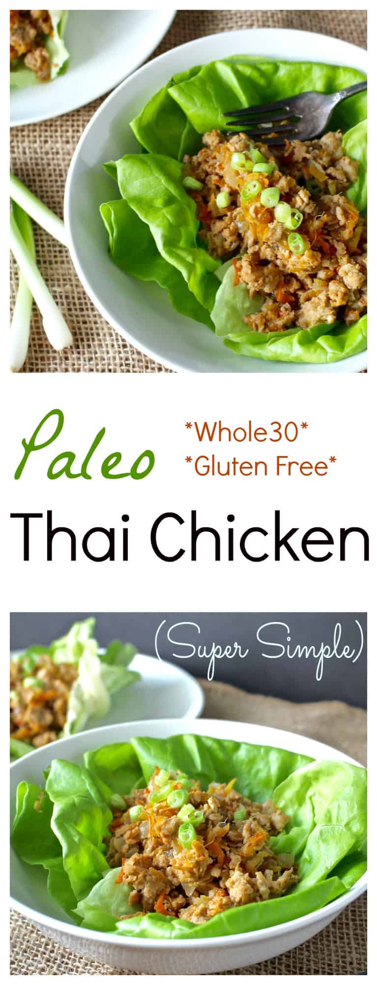 Paleo Thai Chicken- loaded with flavor, made in 20 minutes, and so easy! Whole30 and gluten free!