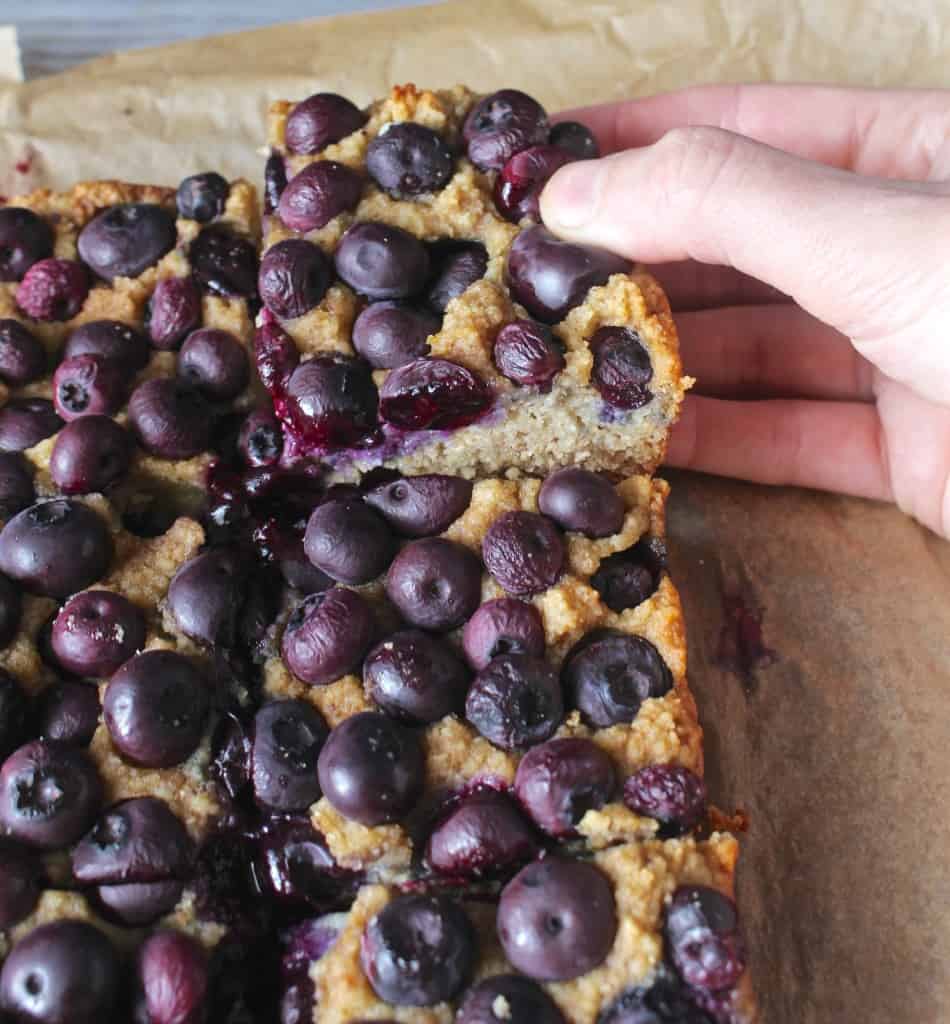 Paleo Blueberry Lemon Bars