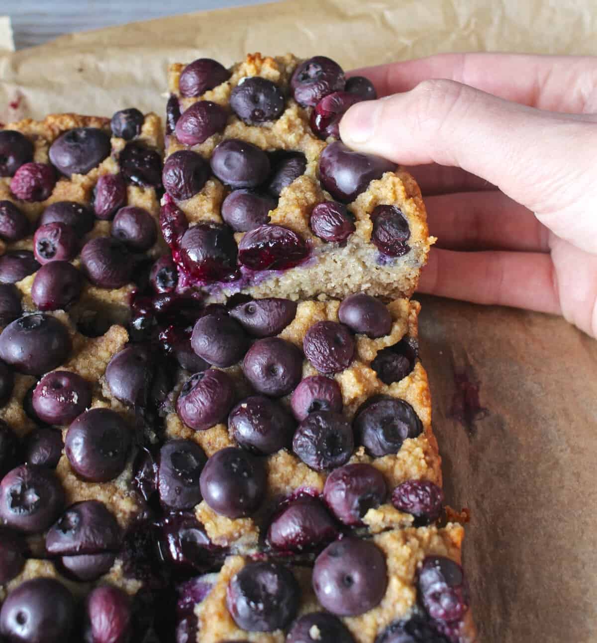 Paleo Blueberry Lemon Bars