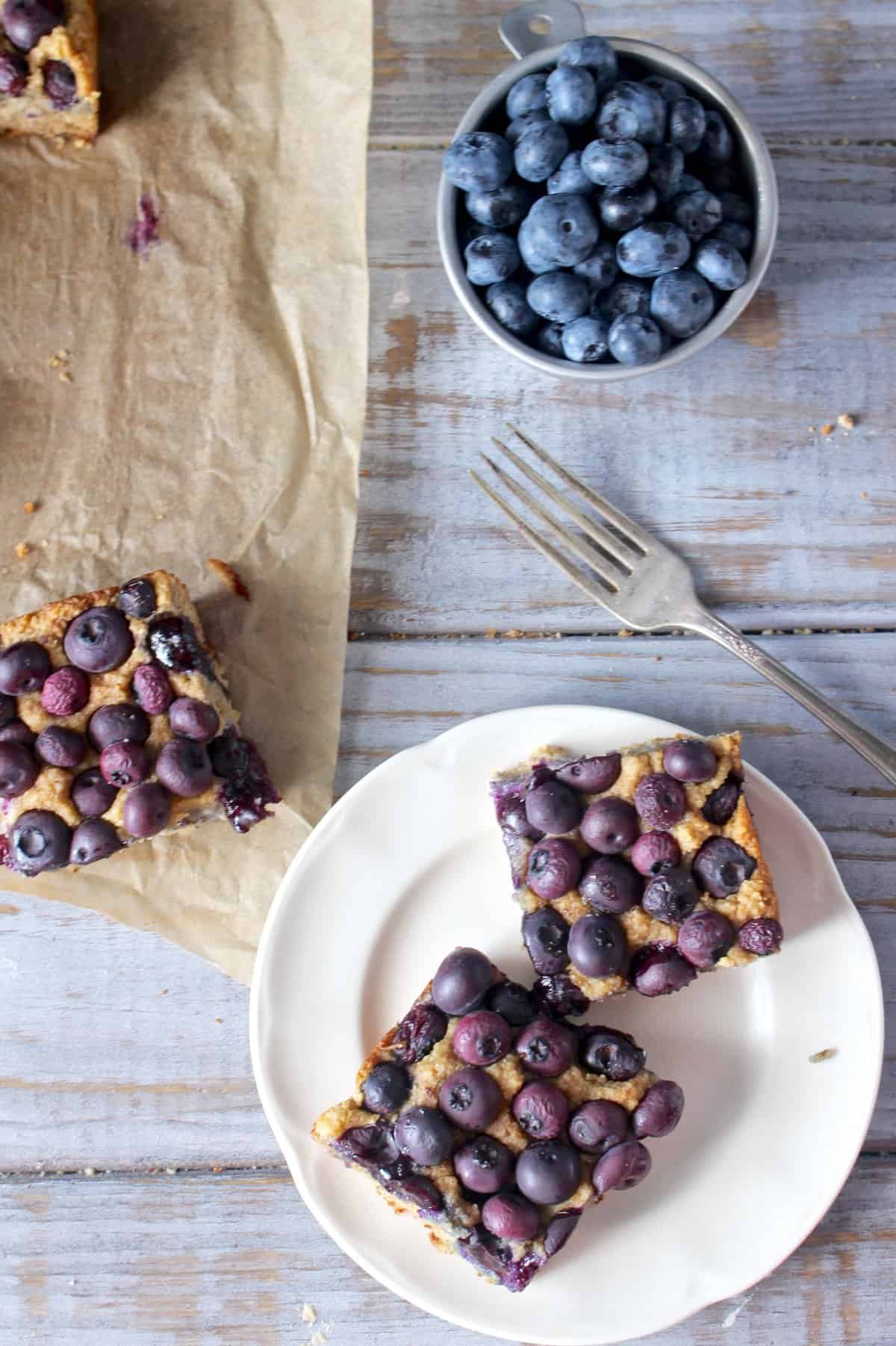 Paleo Blueberry Lemon Bars