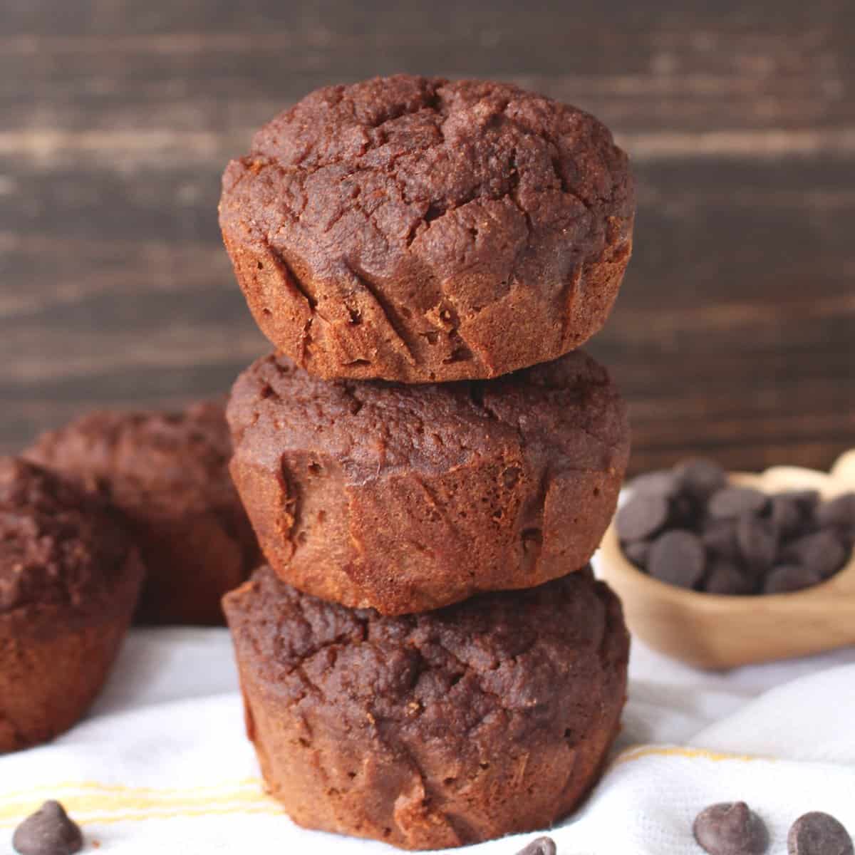 Paleo Chocolate Banana Muffins