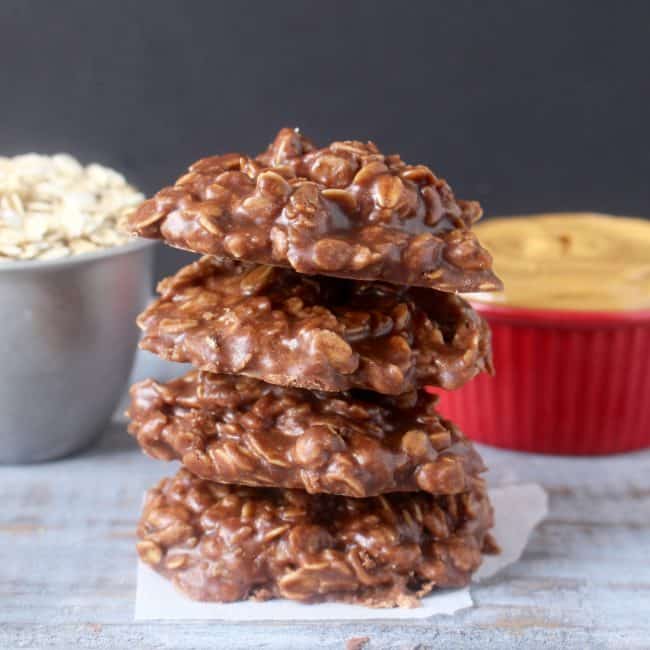 Coconut Oil No Bake Cookies | http://homemaderecipes.com/course/desserts/10-no-bake-cookie-recipes/