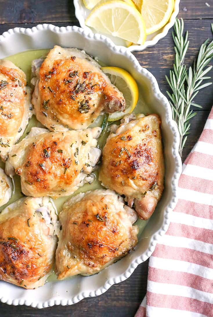 This Paleo Lemon Butter Chicken is easy to make, is full of fresh flavors, and is so delicious! Gluten free, dairy free, and Whole30.