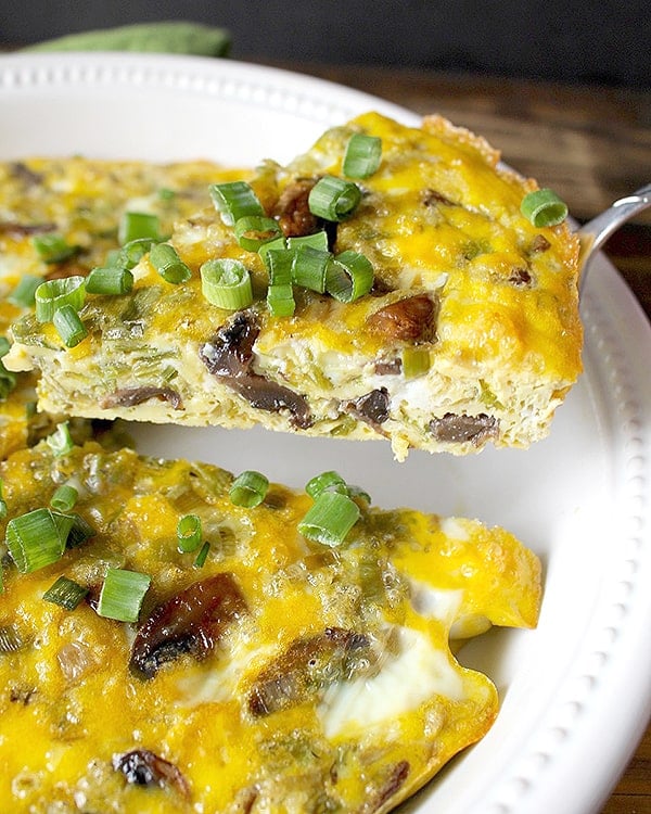 Paleo Mushroom Leek Frittata