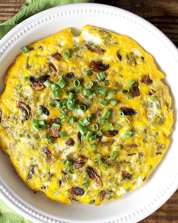 Paleo Mushroom Leek Frittata 