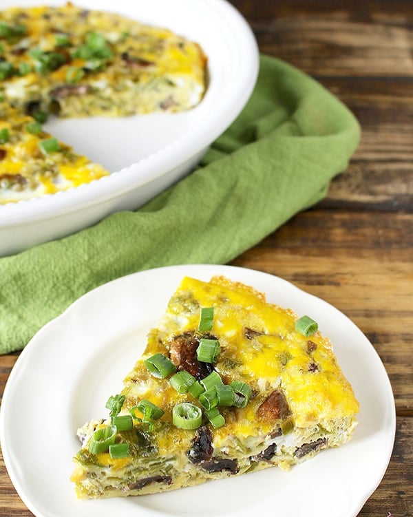 Paleo Mushroom Leek Frittata 