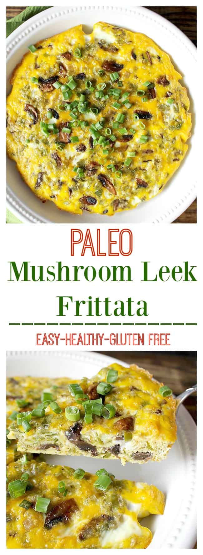 Paleo Mushroom Leek Frittata 