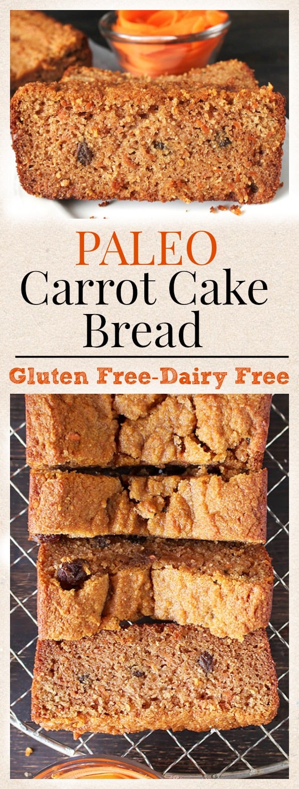 Paleo Carrot Cake Bread