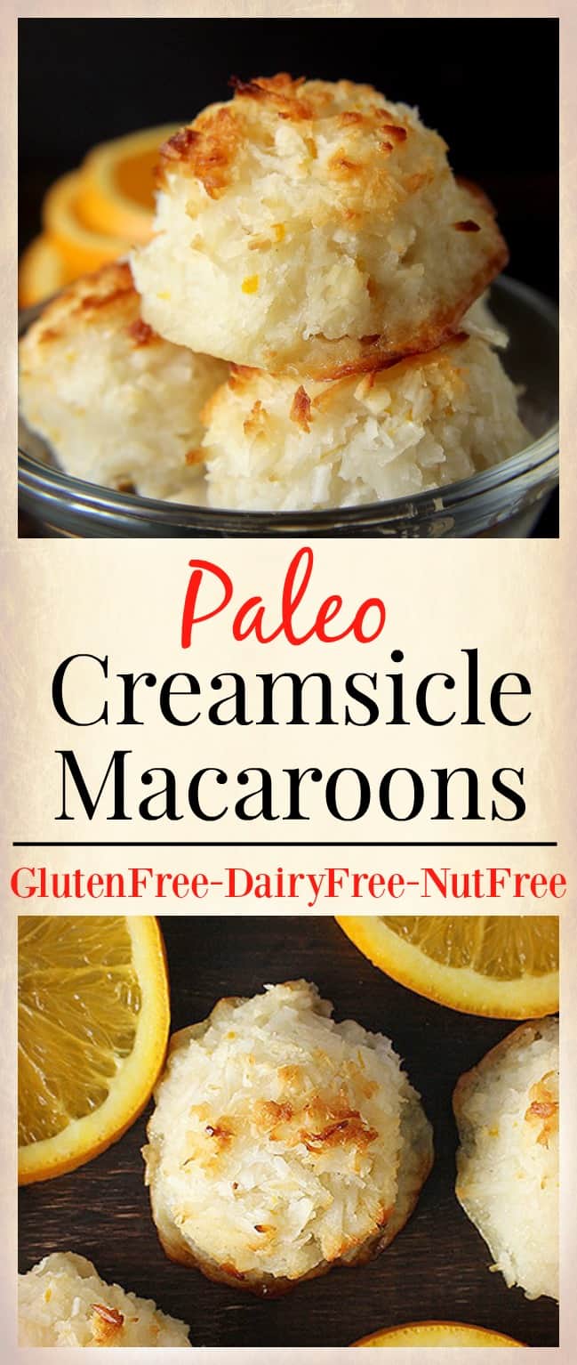 Paleo Creamsicle Macaroons 