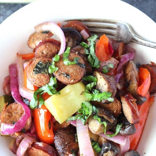 Roasted Vegetables with Sausage Real Food with Jessica
