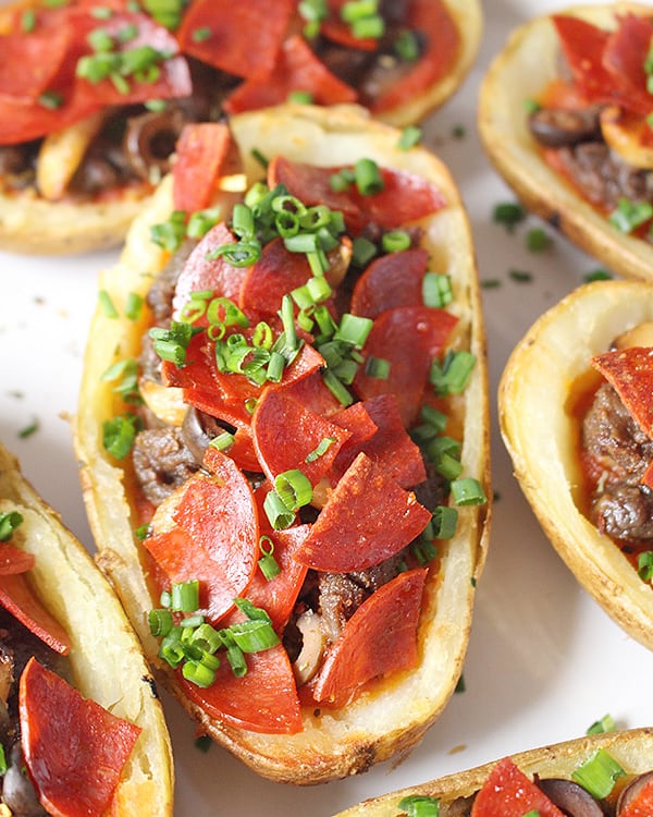 Paleo Pizza Potato Skins