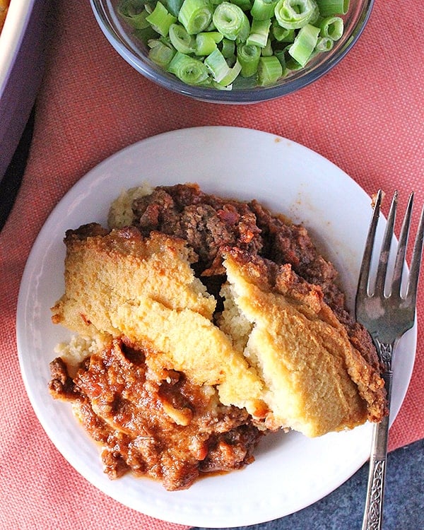 Paleo Cornbread Chili Pie