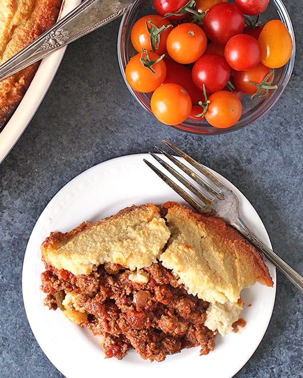 Paleo Cornbread Chili Pie