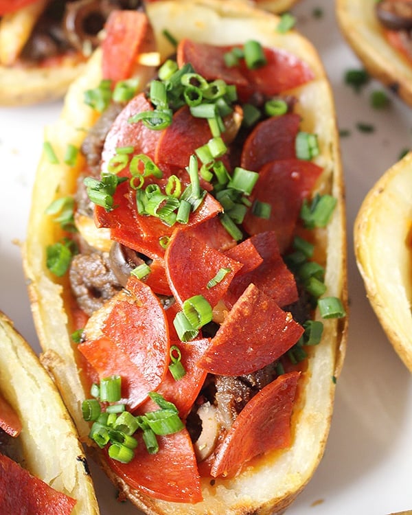 Paleo Pizza Potato Skins