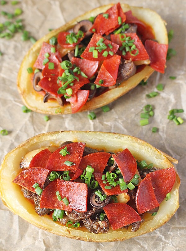 Paleo Pizza Potato Skins