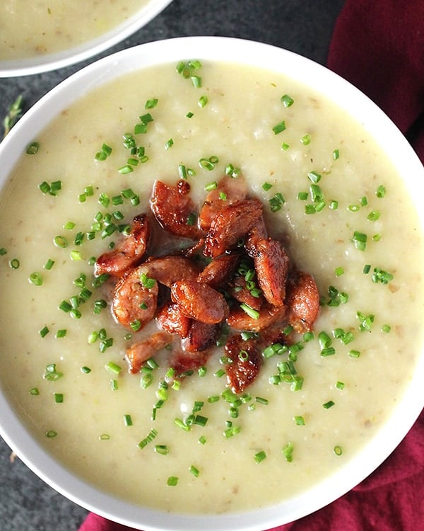 Paleo Creamy Potato Leek Soup