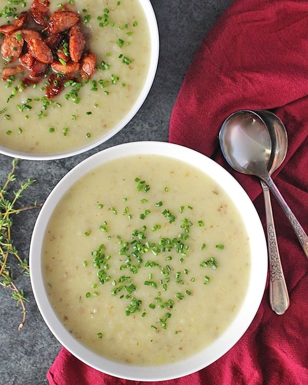 Paleo Creamy Potato Leek Soup