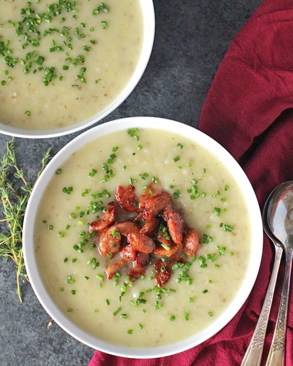 Paleo Creamy Potato Leek Soup