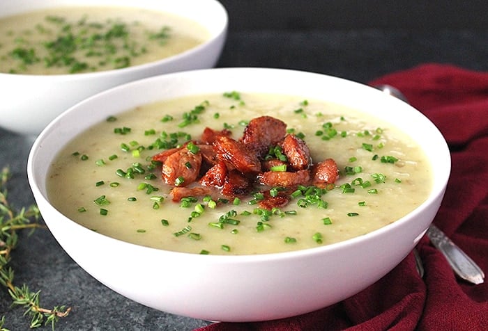 Paleo Creamy Potato Leek Soup