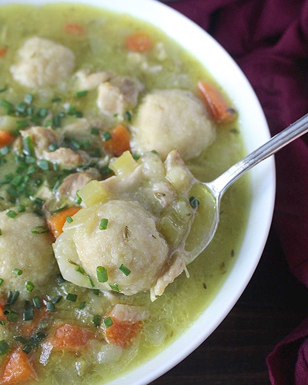 Paleo Chicken and Dumplings Soup