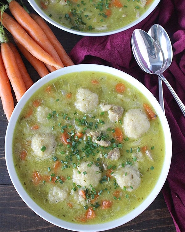 Paleo Chicken and Dumplings Soup