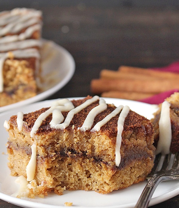 Paleo Cinnamon Roll Coffee Cake 