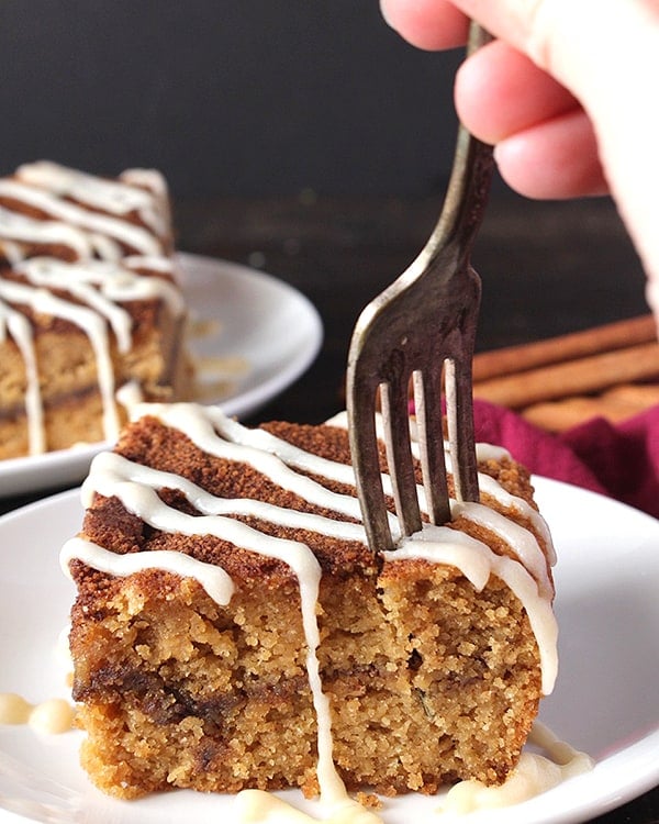 Paleo Cinnamon Roll Coffee Cake