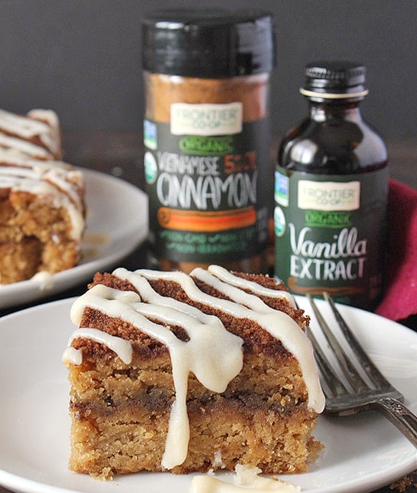 Paleo Cinnamon Roll Coffee Cake 