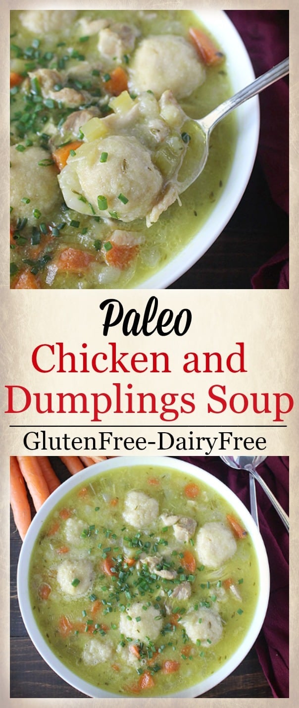 Paleo Chicken and Dumplings Soup 