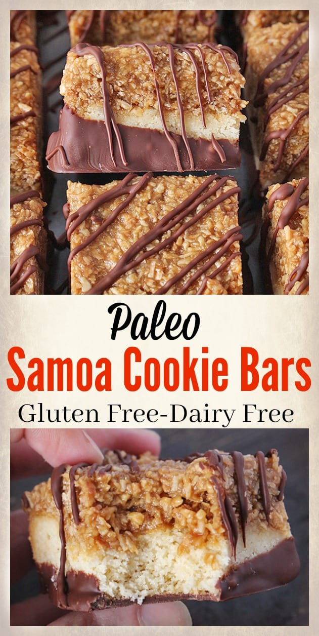 Paleo Samoa Cookie Bars