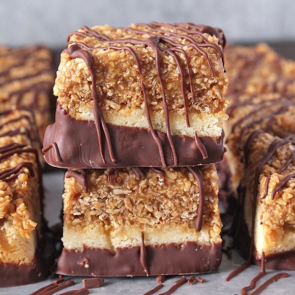 Paleo Samoa Cookie Bars 