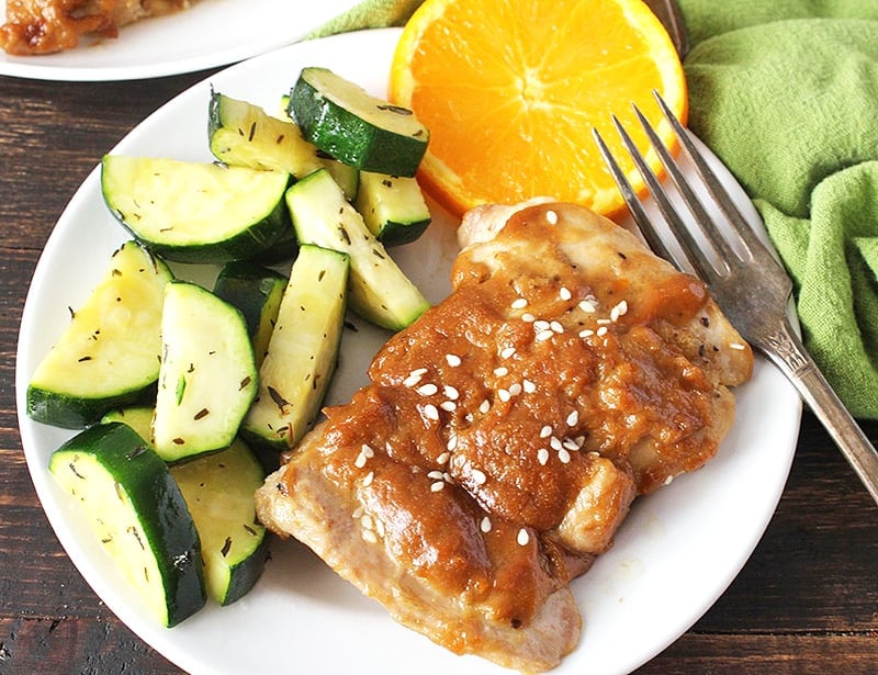 Paleo Sticky Orange Sunflower Chicken