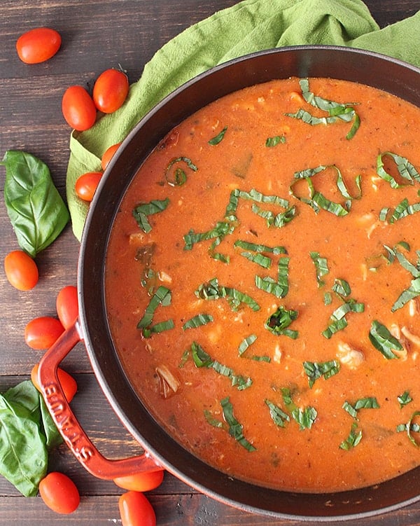 Paleo Creamy Chicken Tomato Soup 