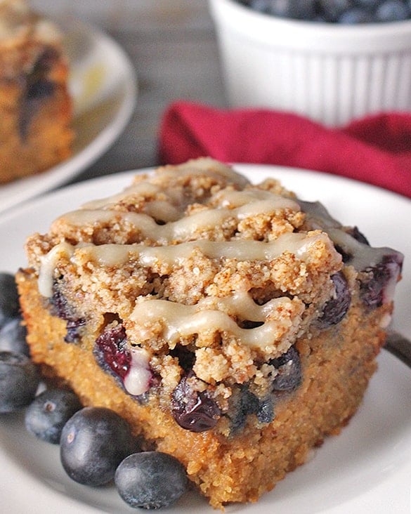 Paleo Blueberry Coffee Cake 