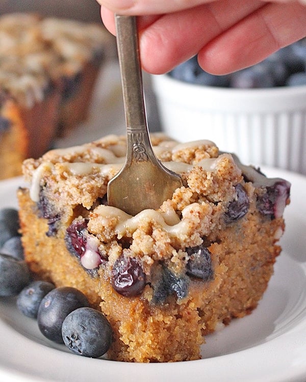 Paleo Blueberry Coffee Cake 