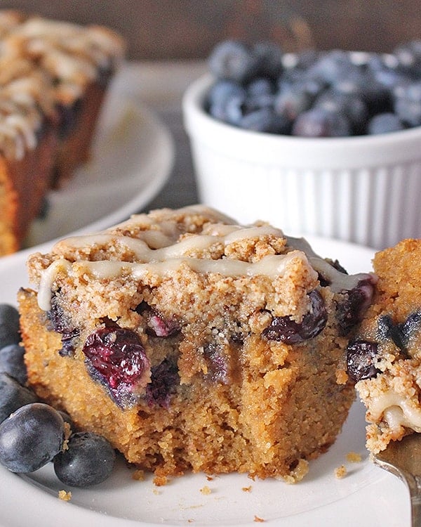 Paleo Blueberry Coffee Cake 