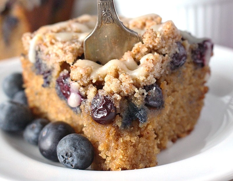 Paleo Blueberry Coffee Cake 