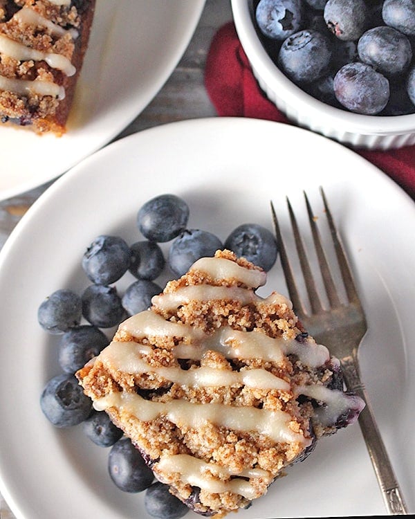 Paleo Blueberry Coffee Cake 