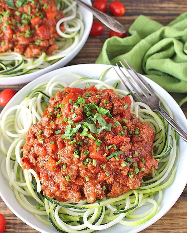 Paleo Whole30 Spaghetti Meat Sauce 