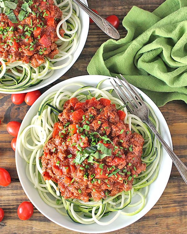 Paleo Whole30 Spaghetti Meat Sauce 