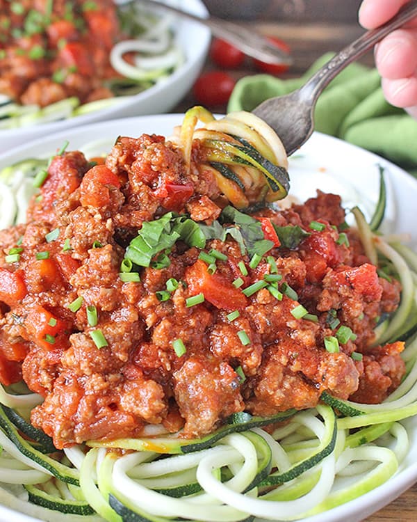 Paleo Whole30 Spaghetti Meat Sauce 