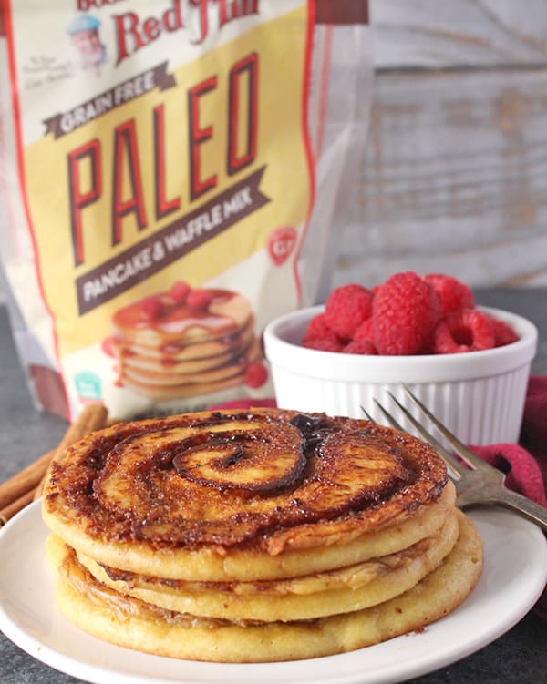 Paleo Cinnamon Roll Pancakes 