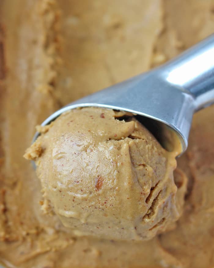 Paleo Almond Butter Molasses Ice Cream 