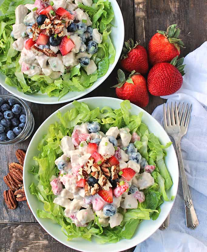 Paleo Whole30 Berry Chicken Salad 