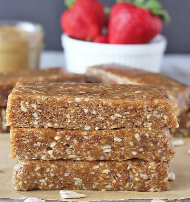 Paleo Sunbutter Protein Bars (Copycat Peanut Butter RXBar) Real Food
